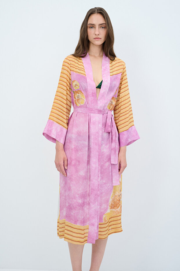 Desenli Kimono - 5