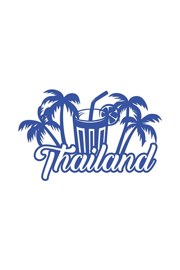 Thailand Sticker 17X17 cm Blue