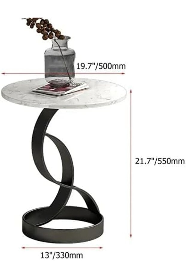 Side End Table, Lightweight Portable Nordic Coffee Table, Easy to Assemble, for Small Spa - 6
