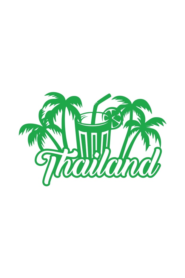 Thailand Sticker 17X17 cm Green