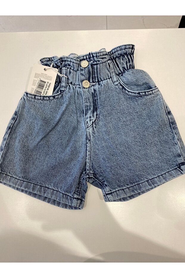 Yüksek Bel Kot Şort - 1