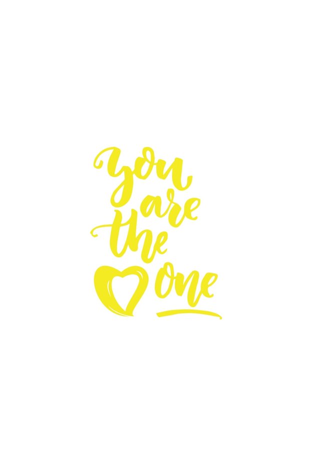 You Are the Pne Sticker 17X17 cm Yellow