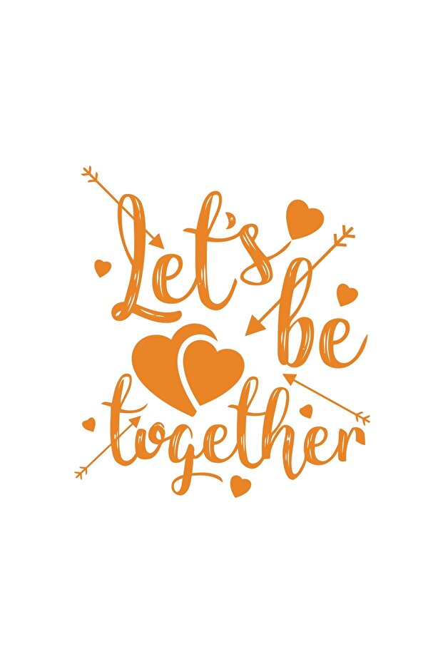 Lets Be Together Sticker 17X17 cm Orange