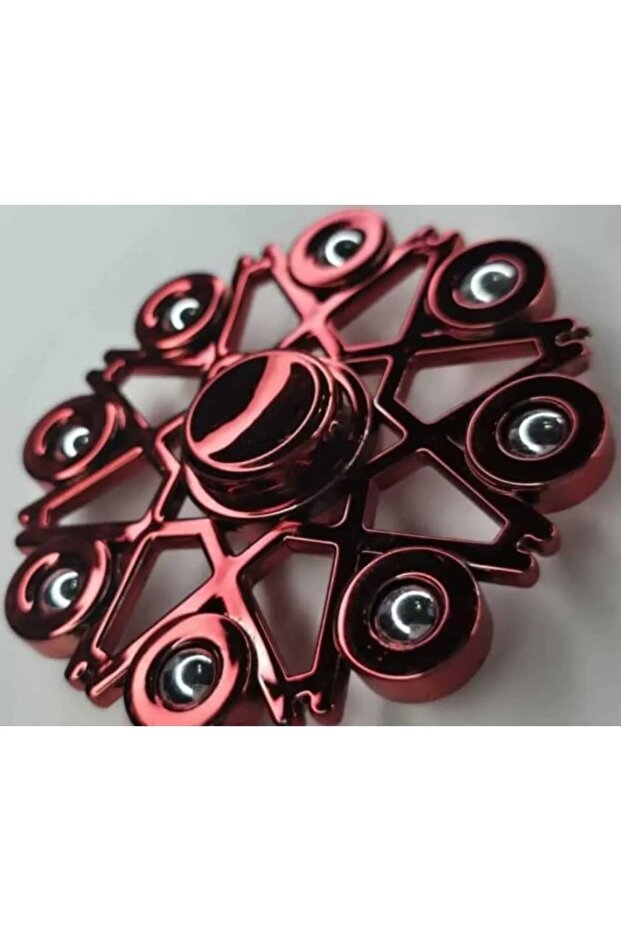Metal Stress Wheel with High Return Force Ball Bearing 1 Piece Red