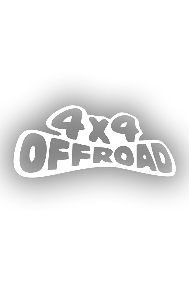 ملصق للطرق الوعرة 4x4 مقاس 17x17 سم باللون الأبيض