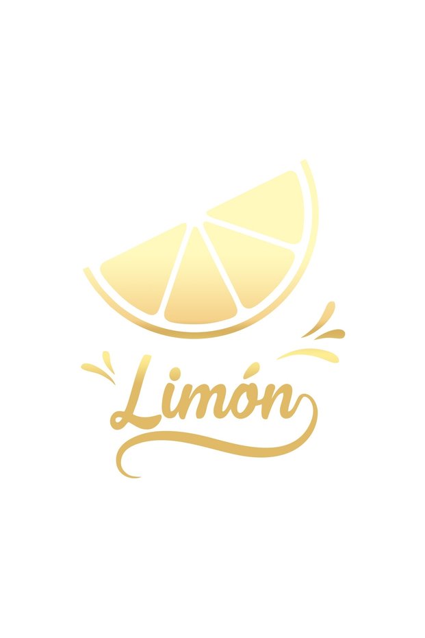 Lemon Sticker 17X17 cm Gold