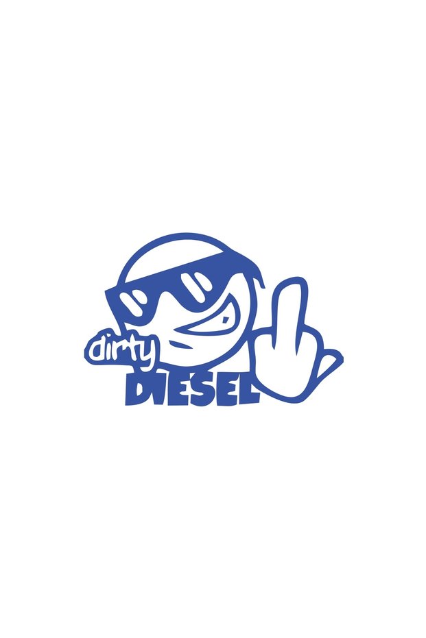 Dirty Diesel Sticker 17X17 cm Blue