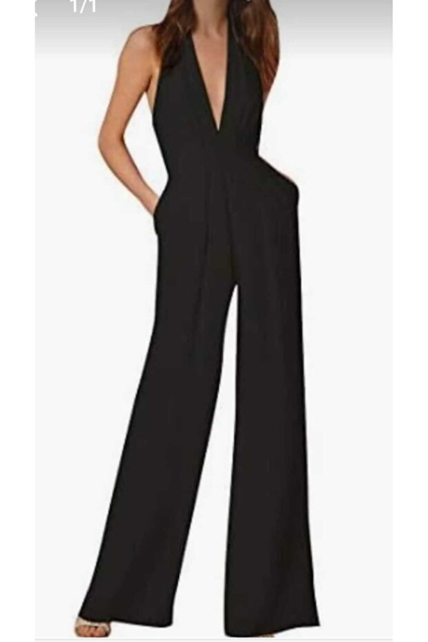 KOPYA - Dekolte Beyaz Tulum - 1