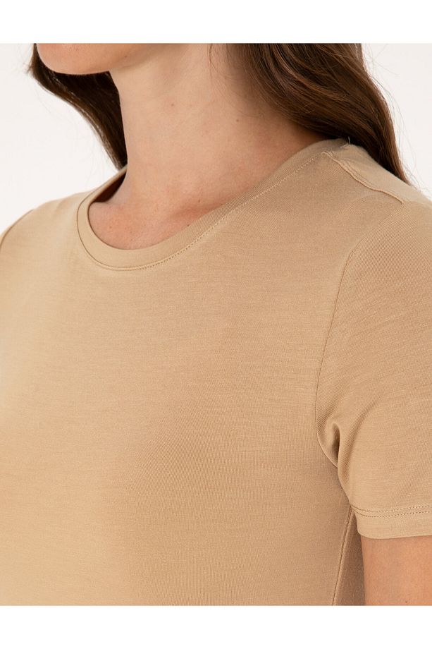 Kum Regular Fit Crop Tişört 50306945-VR085 - 7