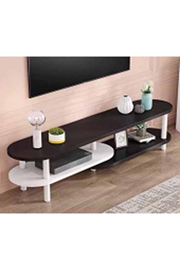 Double Layer Storage Console Table, Modern Simplicity TV Cabinet, Multifunction Wall Console Table - 1