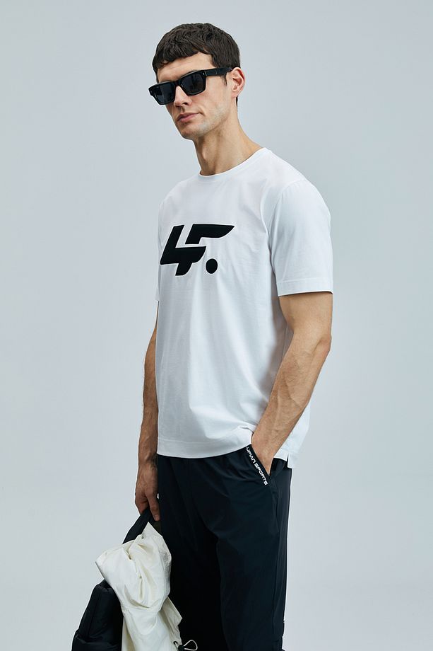 LUFİAN Onıx Modern Grafik T- Shirt Siyah - 5