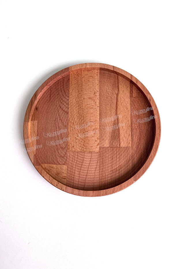 Natural Wooden Presentation and Serving Plate | Cookie Bowl | 25 cm Diameter | Beech Tree