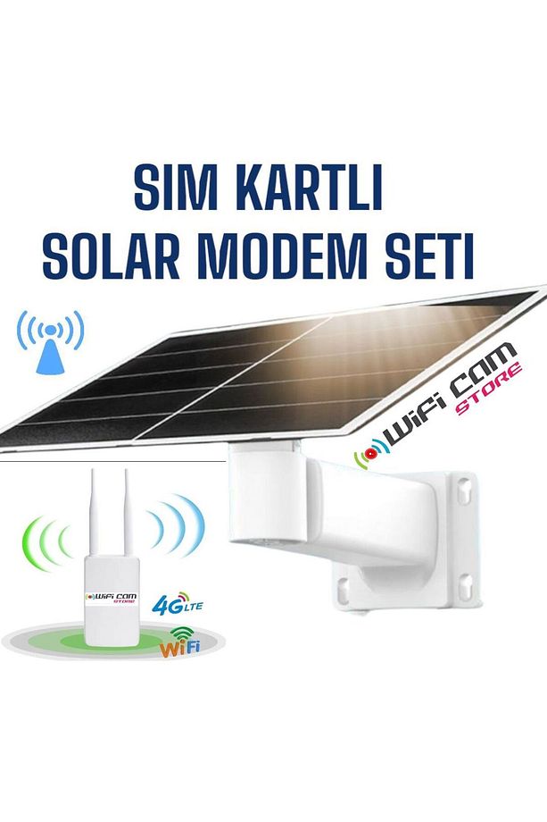 Solar Enerjili 4G Dış Mekan WIFI Router Modem Seti Sim Kart İle Kullanım - 1