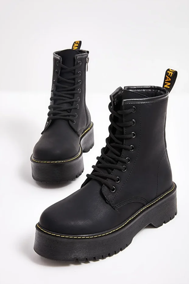 Siyah Mat Kadın Bot & Bootie K02823410009 - 1