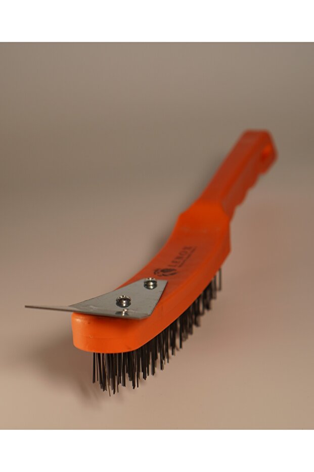 New Generation Wire Brush with Spatula – Multi-Purpose Cleaning Tool with Scraper, Plastic Handle - 2