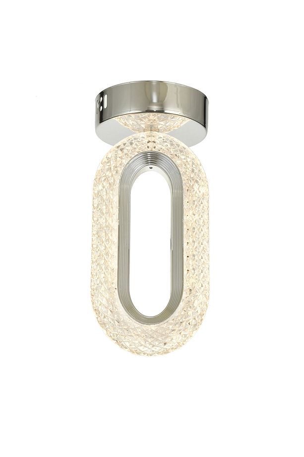 Sessi Tekli Plafonyer Ledli Modern Lüks Sarkıt Avize (3 Renk Led; Sarı-Beyaz-Gün ışığı) - Krom - 1