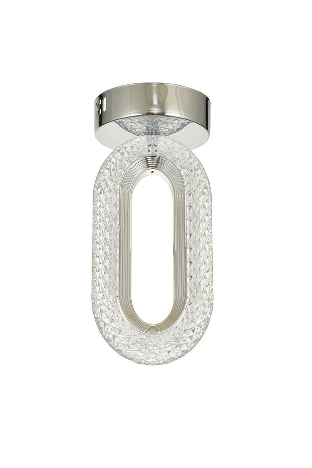 Sessi Tekli Plafonyer Ledli Modern Lüks Sarkıt Avize (3 Renk Led; Sarı-Beyaz-Gün ışığı) - Krom - 2