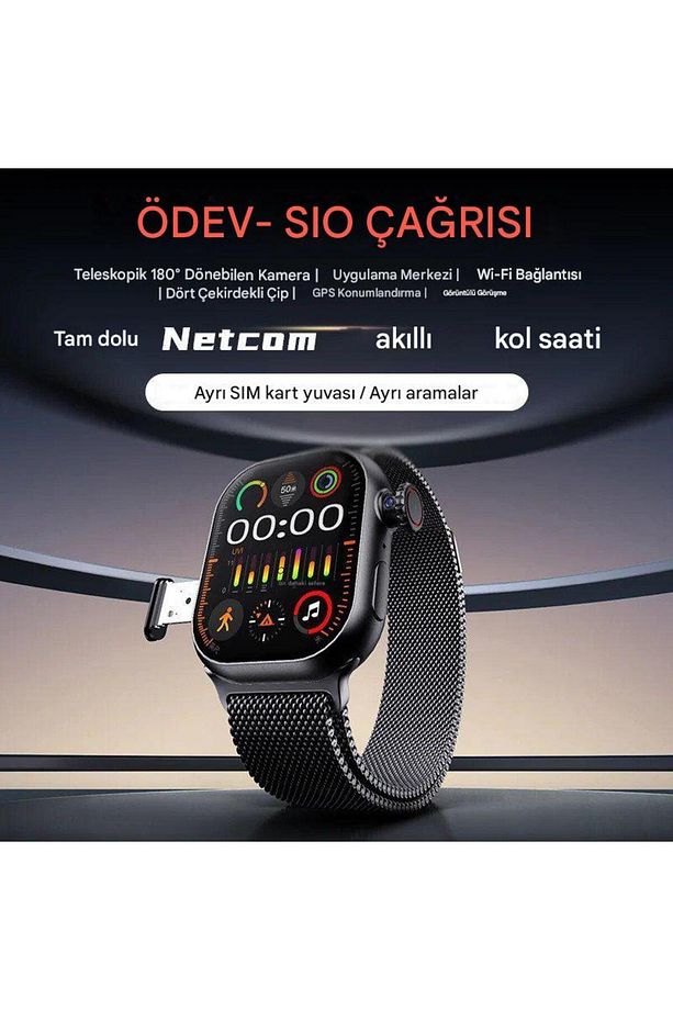 HW S10 CALL 5G Android AMOLED Ekran GPS, NFC, Kamera Yapay Zeka Destekli Akıllı Saat BTK Kayıt - 3
