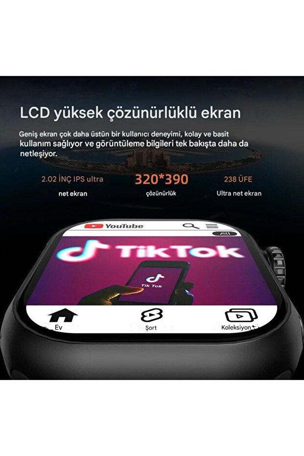 HW S10 CALL 5G Android AMOLED Ekran GPS, NFC, Kamera Yapay Zeka Destekli Akıllı Saat BTK Kayıt - 5