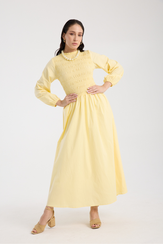 Gipe Detaylı Elbise - 4