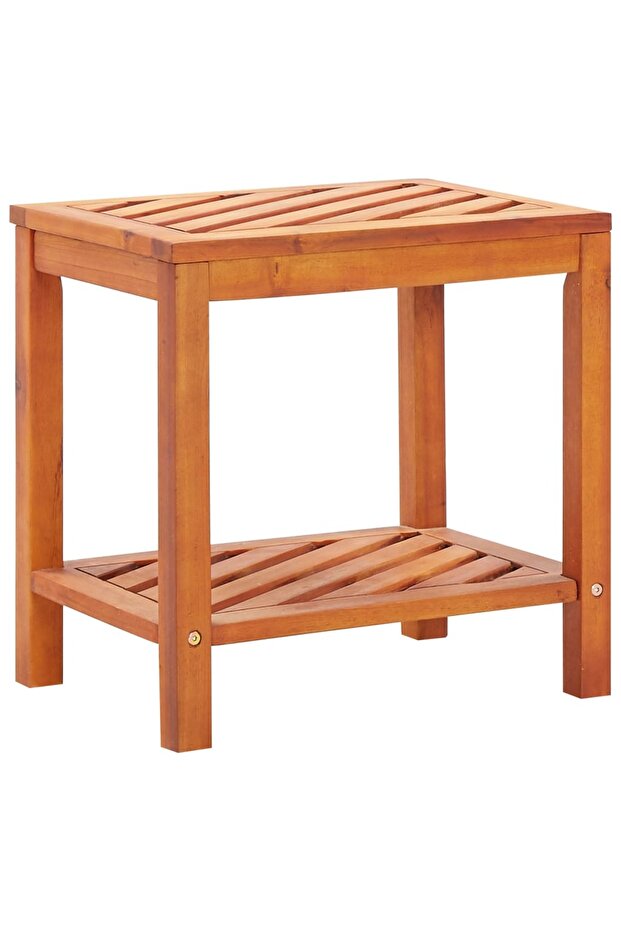 Side Table Solid Acacia Wood 45x33x45 cm