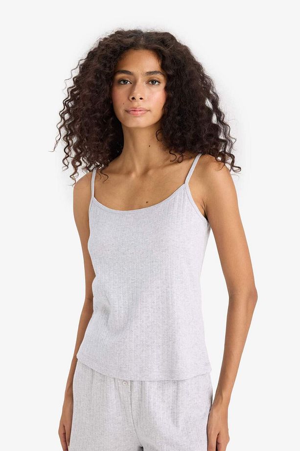 Regular Fit Pijama Takımı Askılı Üst Esnek Belli Şort-fall In Love F6138ax25sm - 4