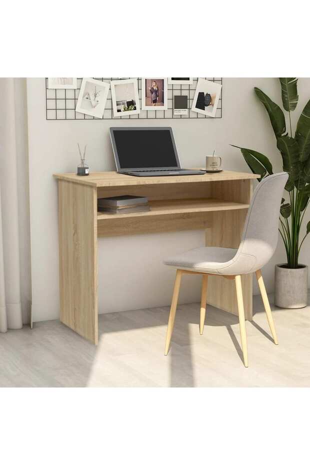 Desk Sonoma Oak 90x50x74 cm Engineered Wood