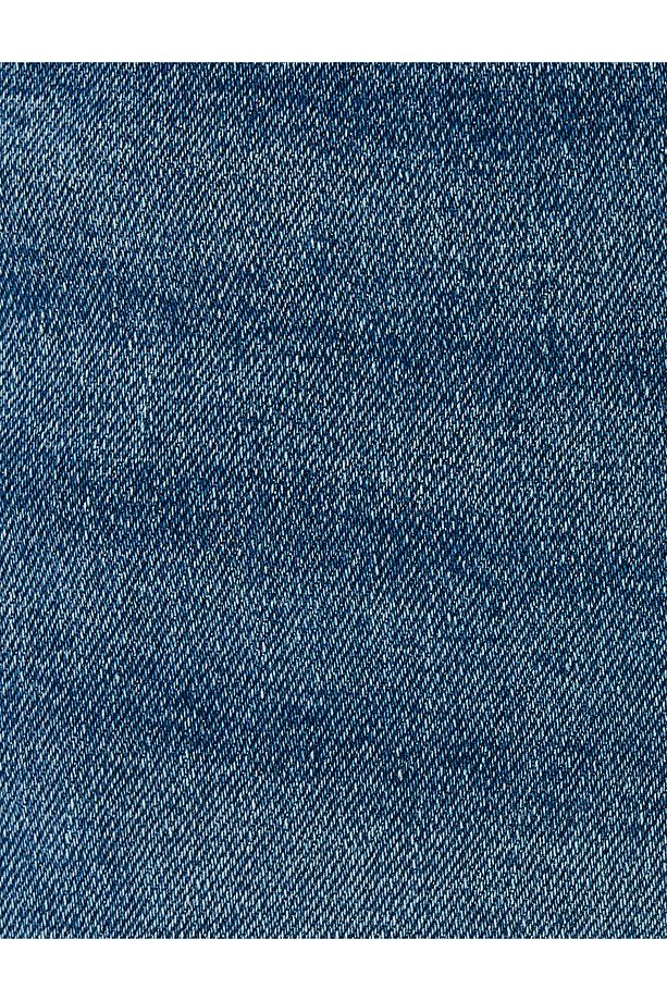 Bermuda Pamuklu Cep Detaylı Slim Fit Kot Şort - 6