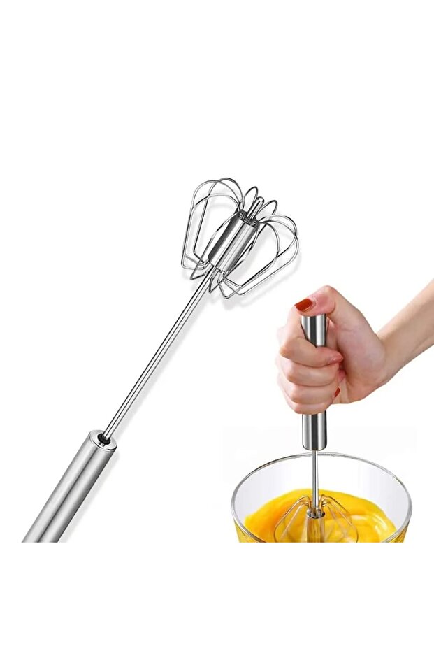 2قطعة مضرب بيض يدوي متحرك - 1