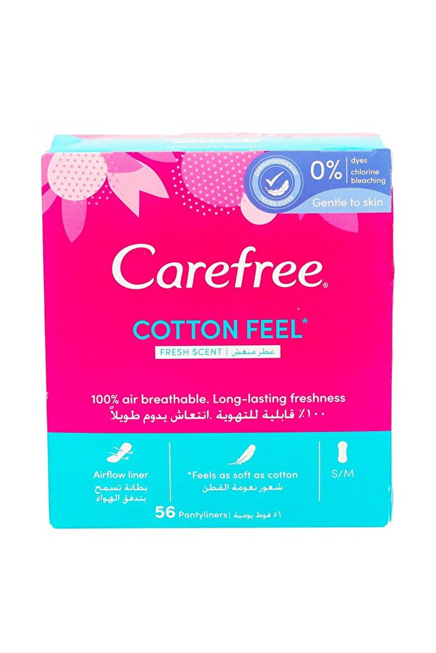 Cotton Feel Fresh Scent Pantyliners – 56 pcs | Soft, Breathable, Fresh Protection