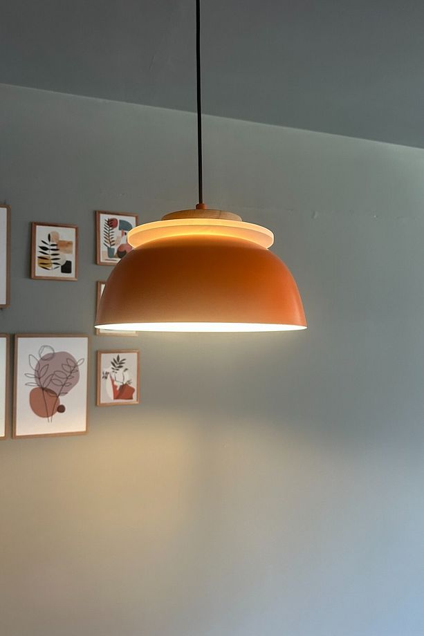 Revola Turuncu Tekli Avize Iç Mekan Aydınlatma Dekoratif Mutfak Cafe Salon - 5