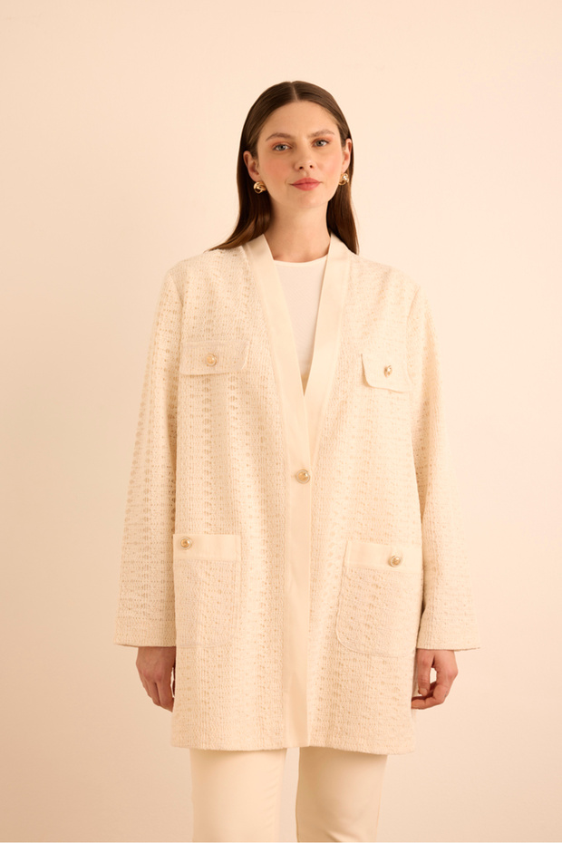 Cotton Dantel Hırka - 1