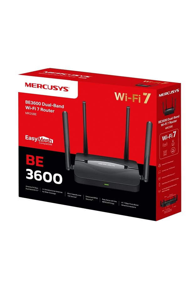 MR25BE EasyMesh Uyumlu WPA3 BE3600 Çift Bant Wi-Fi 7 Router - 3