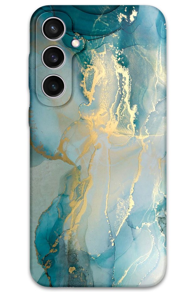 Galaxy S24 Fe Compatible Marble Pattern Phone Case + Screen Protector - 5814