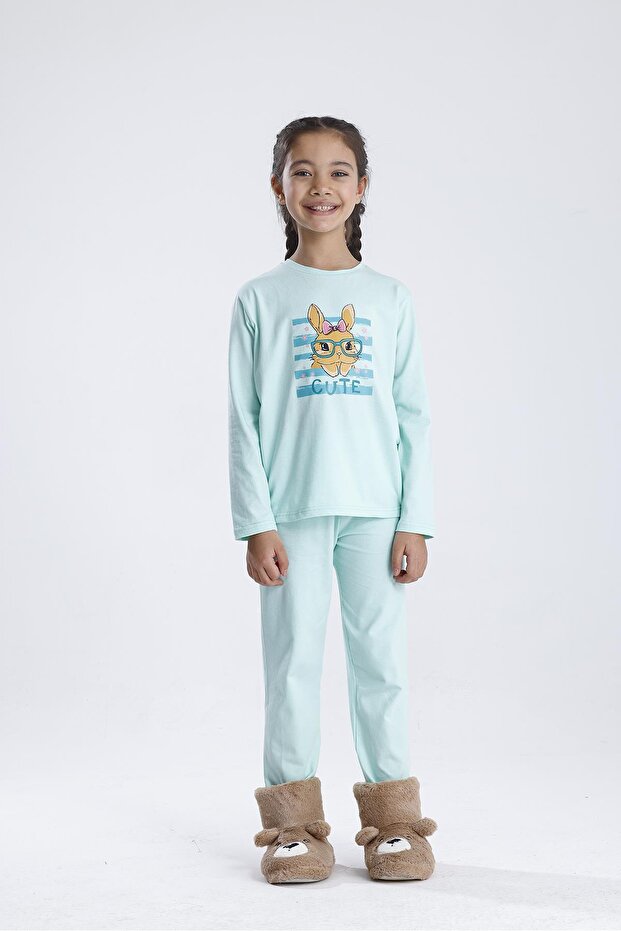 طقم بيجامة مطبوعة - 1