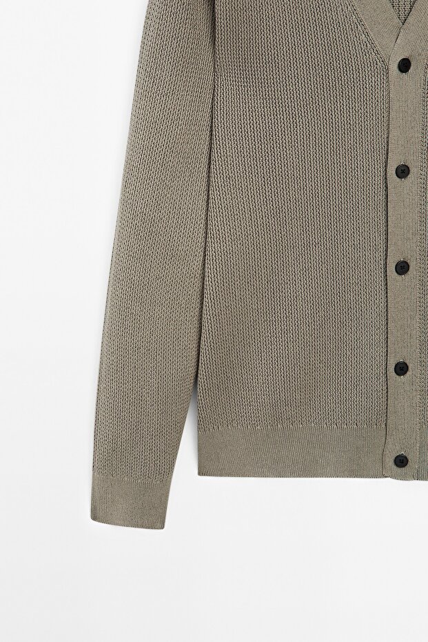 100% cotton knitted cardigan - 7