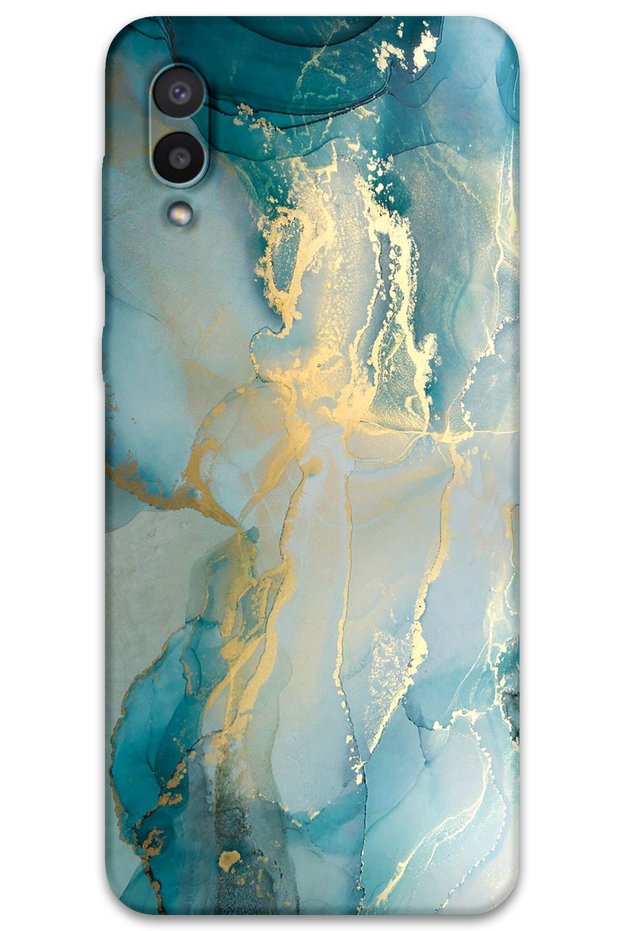 حافظة هاتف متوافقة مع هاتف Galaxy A02 بنمط رخامي + واقي شاشة - 5814