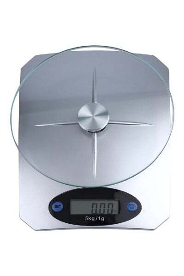 ميزان رقمي للحمية الغذائية، فضي/أسود، 20×14.5 سم