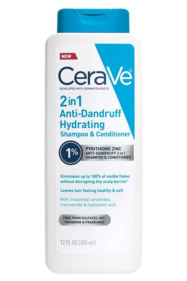 2 in 1 Anti-Dandruff Moisturizing Shampoo + Conditioner 355ml