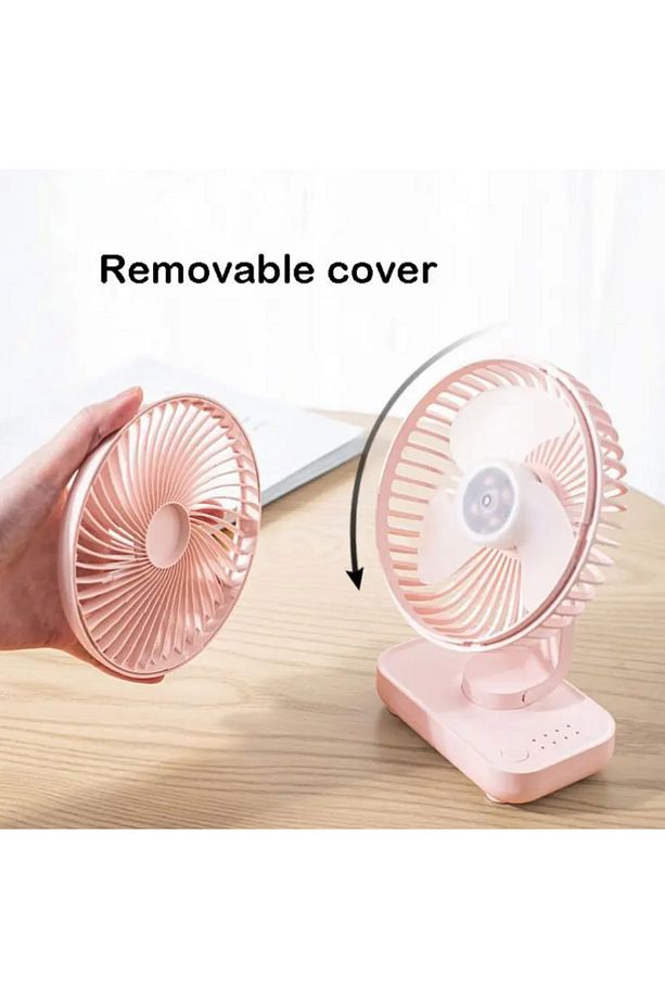 Mini Soğutucu Vantilatör Type-C Şarjlı Masa Üstü Fan Taşınabilir 4 Mod Hız Ayarlı Pervane - 3
