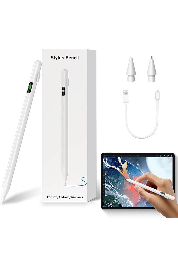ZR61 Ios/Android/Windows Dokunmatik Ekran İçin 2 Yedek Uçlu Stylus Dokunmatik Kalem - 2