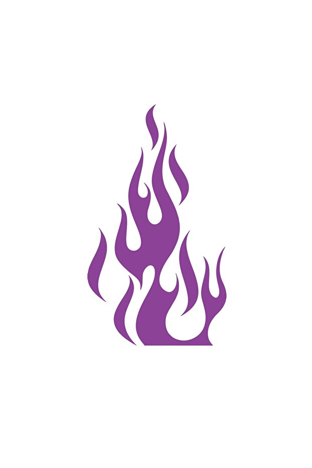 Flame Car Sticker 17X17 cm Purple