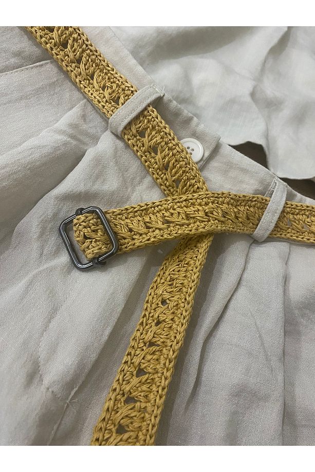 Pinterest model kâğıt ip örme kemer, hasır kemer - 3