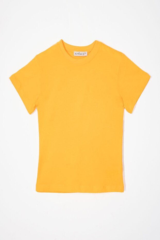 Crew Neck Dark Yellow Color Boy's Tshirt