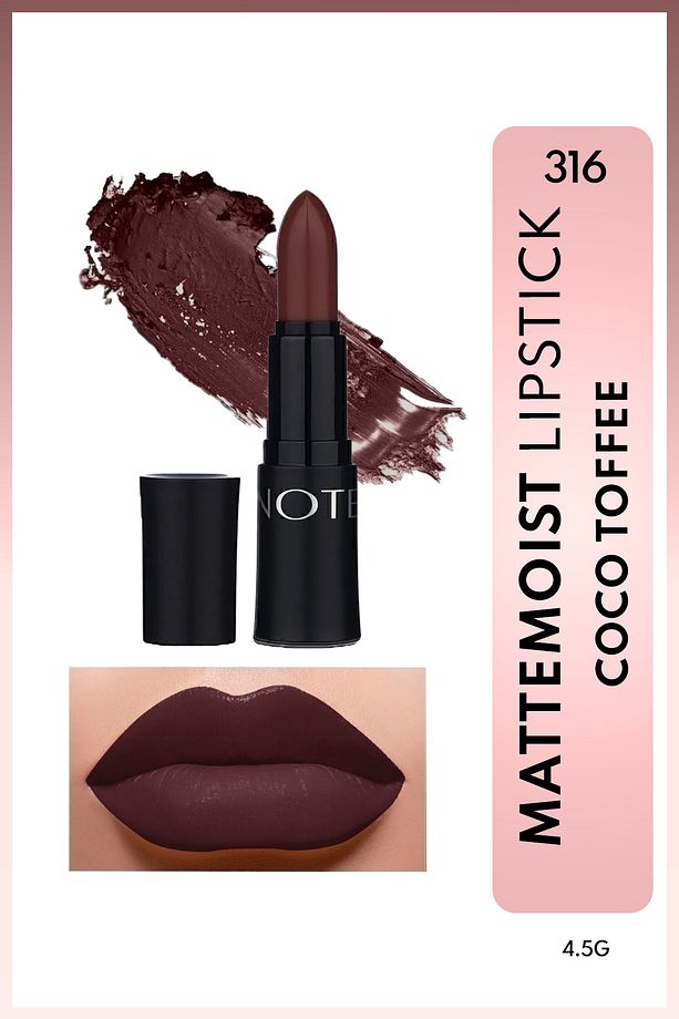 Mattemoist Lipstick Mat Bitişli Ruj 316 Coco Toffee - Kahverengi - 1