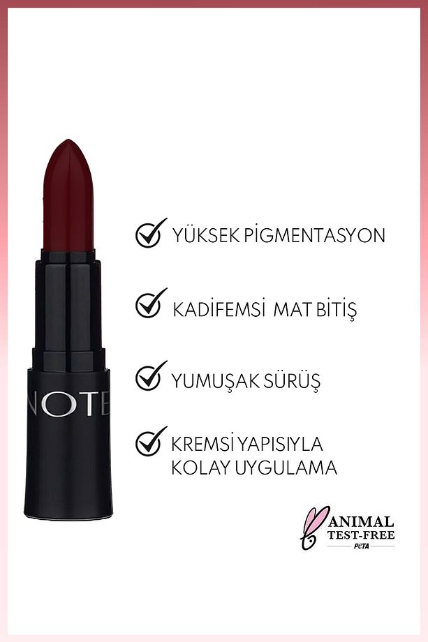 Mattemoist Lipstick Mat Bitişli Ruj 307 Dark Wine - Bordo - 2