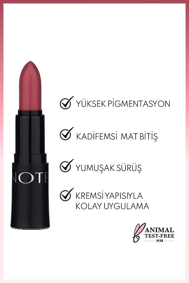 Mattemoist Lipstick Mat Bitişli Ruj 313 Soft Carmen - Pembe - 2