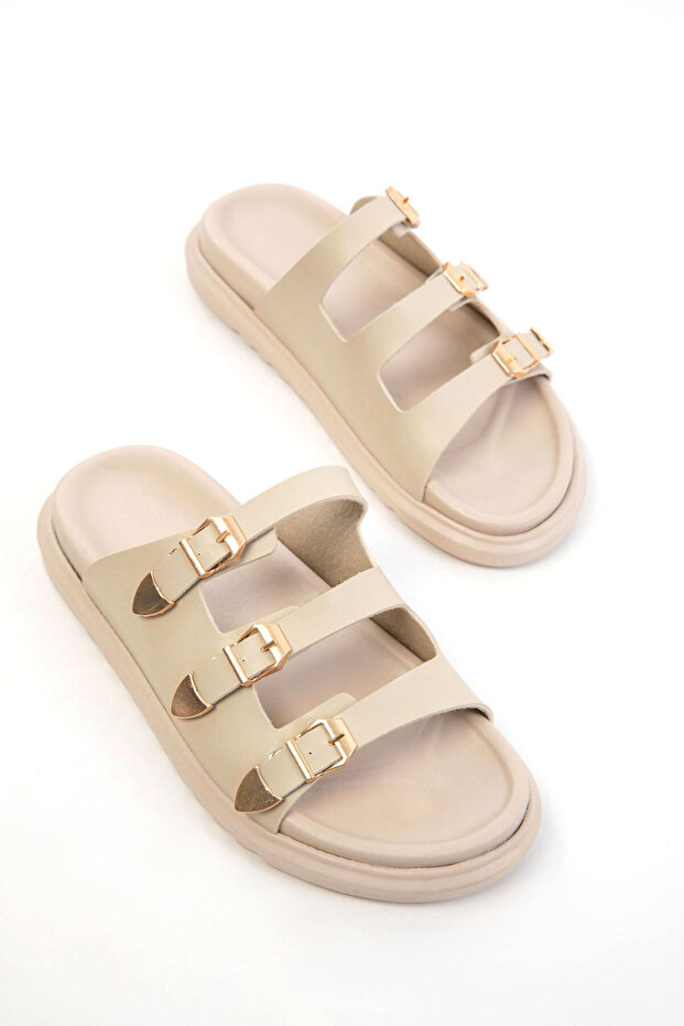 Papuci de damă bej 20657 - 1