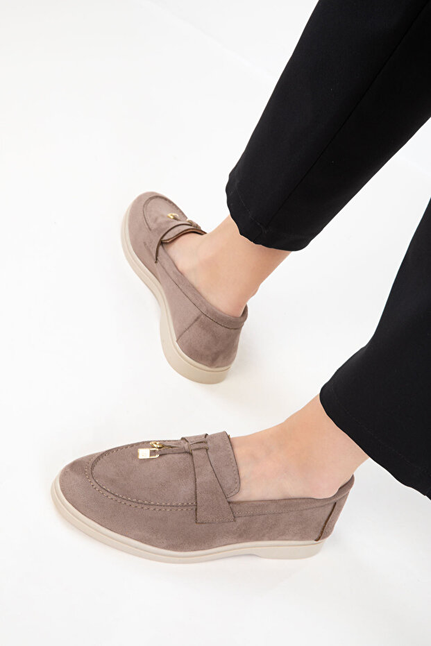 Mokasyny damskie ze skóry zamszowej Mink 20674 - 2