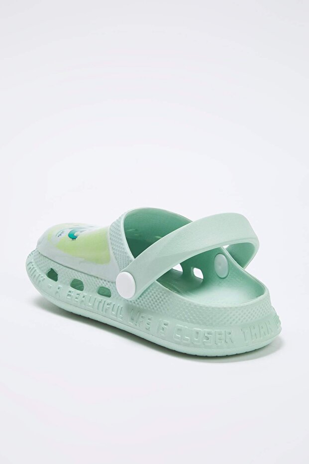 Soft Mint Önü Kapalı Işıklı Timsah Figürü Detaylı Erkek Çocuk Kids Sandalet Terlik TAKSS25TE00054 - 6